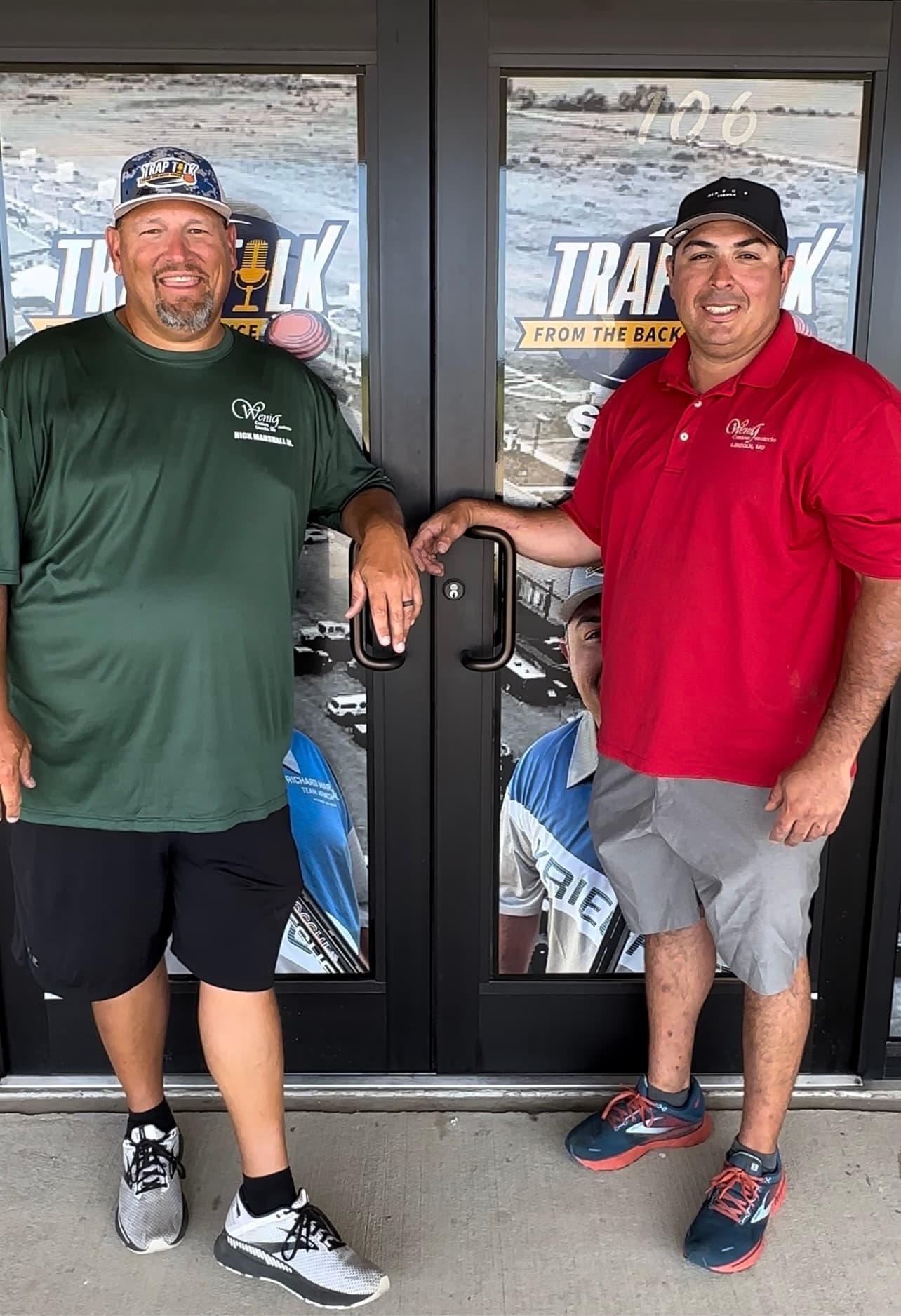 Ricky and Zach in front of the Trap Talk studio