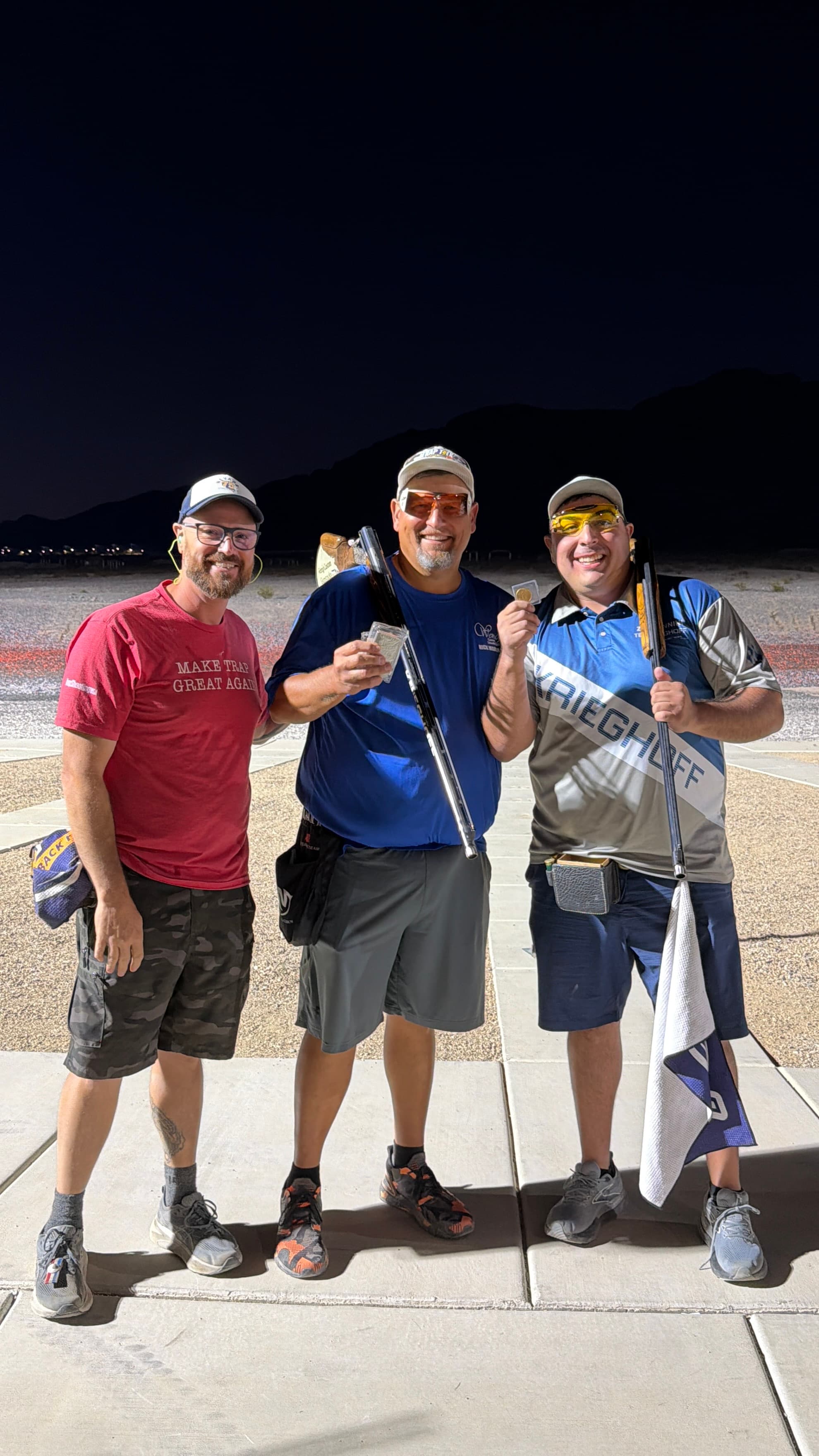 Jon Slinker, Ricky Marshall Jr., and Zach Nannini on the trap range